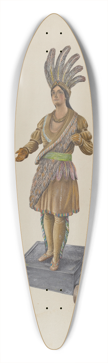 Ray Price - Cigar Store Indian 39.3 inch art pintail longboard deck