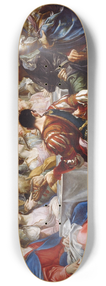 Giuseppe Maria Crespi - The Wedding at Cana 8.25 inch art skate deck