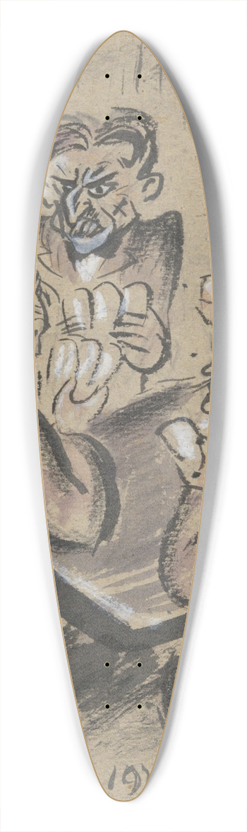 Reginald Marsh - CardGame 39.3 inch art pintail longboard deck