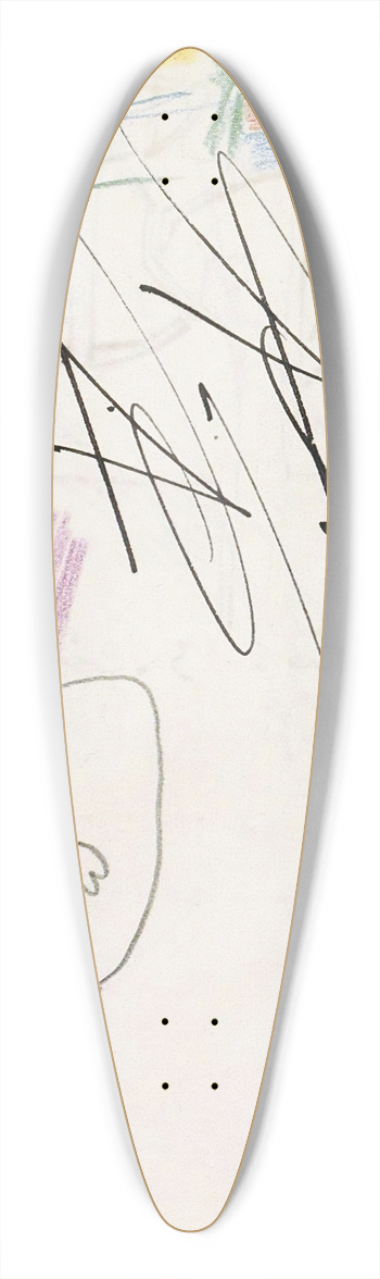 Reijer Stolk - Twee kippen 39.3 inch art pintail longboard deck