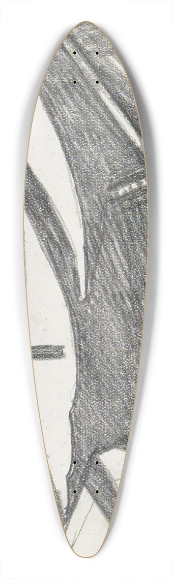 Reijer Stolk - Zeilboten op een werfhelling 39.3 inch art pintail longboard deck