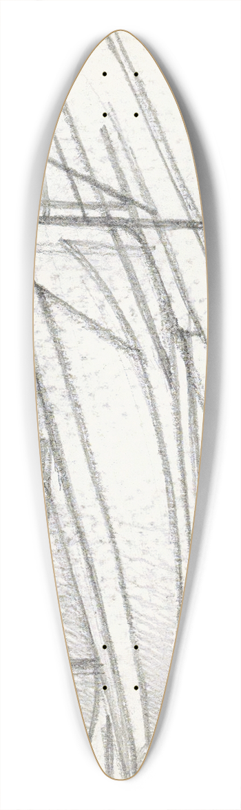 Reijer Stolk - Zeilboten op een werfhelling 39.3 inch art pintail longboard deck
