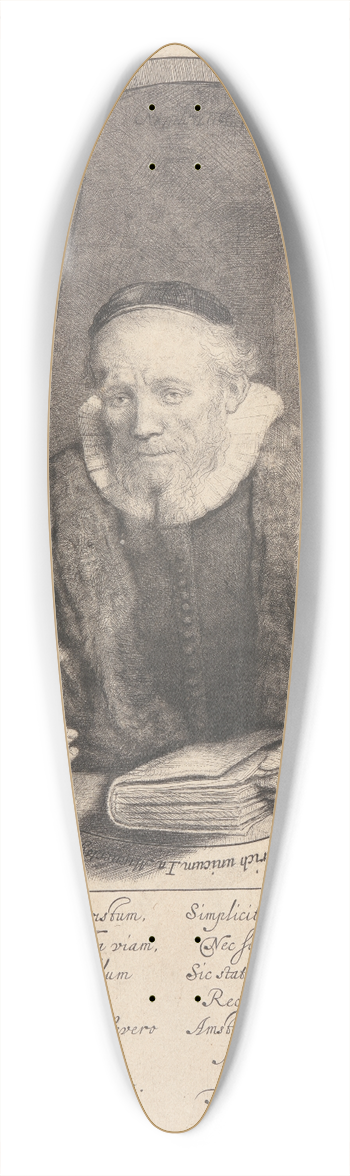 Rembrandt van Rijn - Jan Cornelis Sylvius, Preacher 39.3 inch art pintail longboard deck
