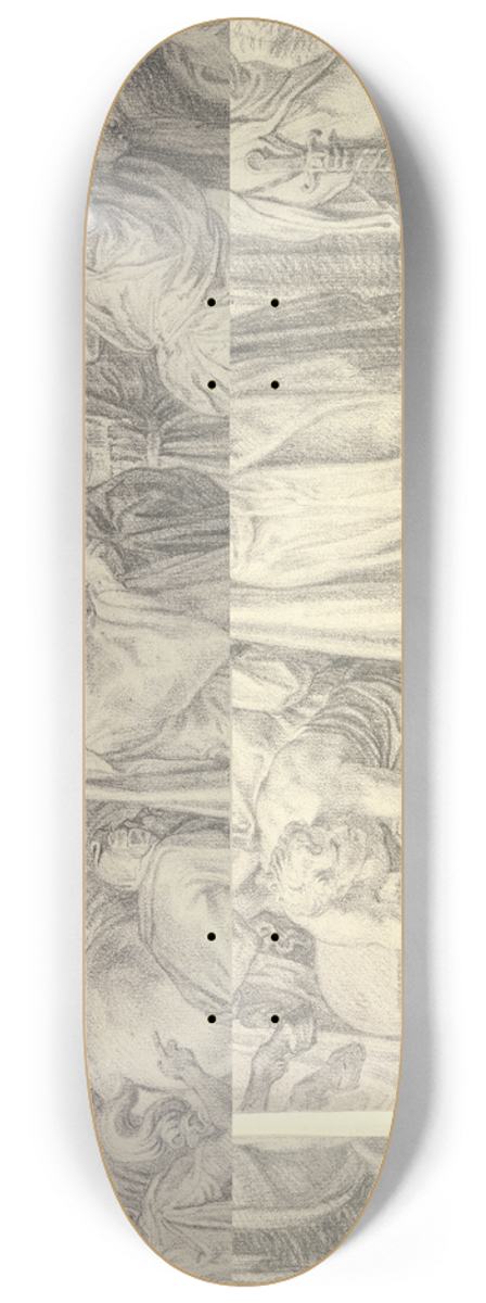 Abraham van Diepenbeeck - The adoration of the Kings 8.25 inch art skate deck