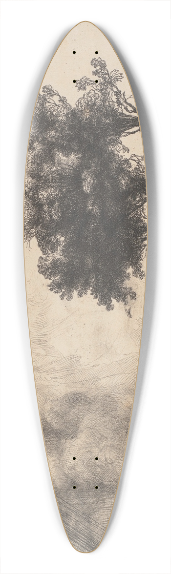 Rembrandt van Rijn - The Three Trees 39.3 inch art pintail longboard deck