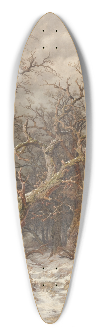 Remigius Adrianus van Haanen - Winterlandschaft (Winterwald) 39.3 inch art pintail longboard deck