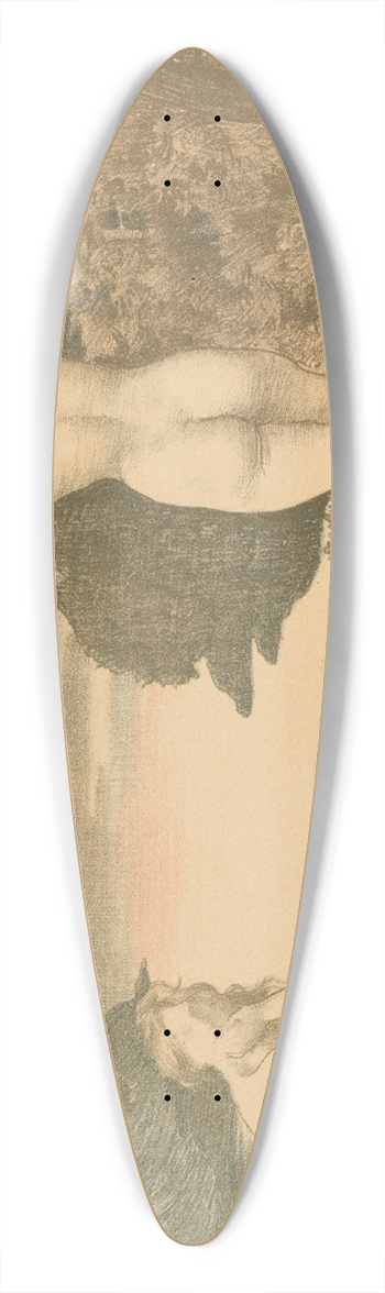 Ren Menard - Automne 39.3 inch art pintail longboard deck
