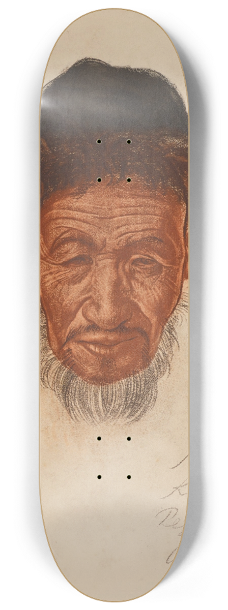 Alexandre Jacovleff - Un vieux kirghize, Peyik, Sinkiang 8.25 inch art skate deck