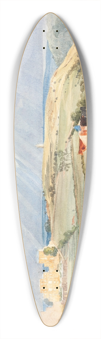 Rev. James Bulwer - Landscape with Cattle 39.3 inch art pintail longboard deck