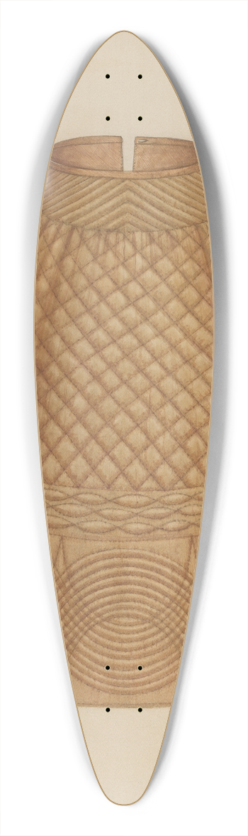 Rex F. Bush - Quilted Petticoat 39.3 inch art pintail longboard deck