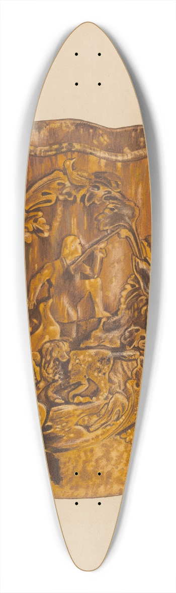 Richard Barnett - Rockingham Pitcher 39.3 inch art pintail longboard deck