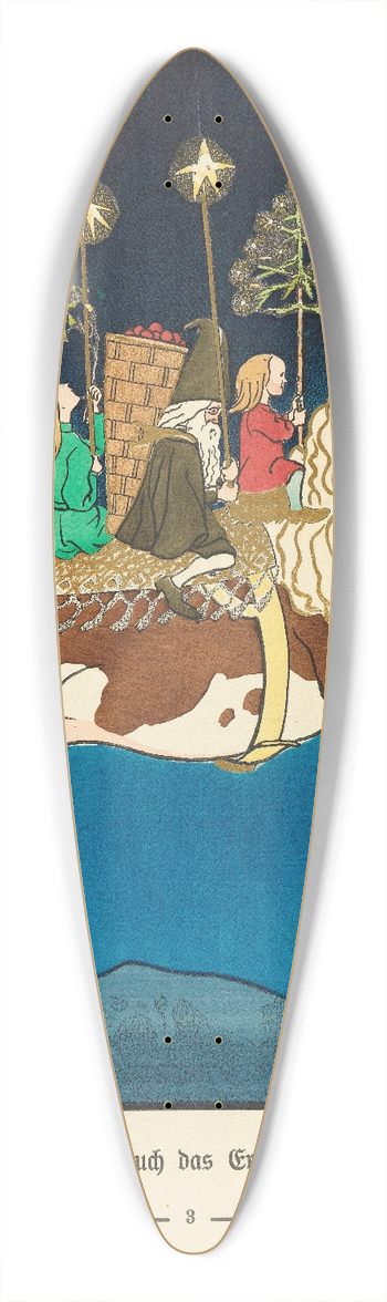 Richard Dehmel - Der Buntscheck 39.3 inch art pintail longboard deck