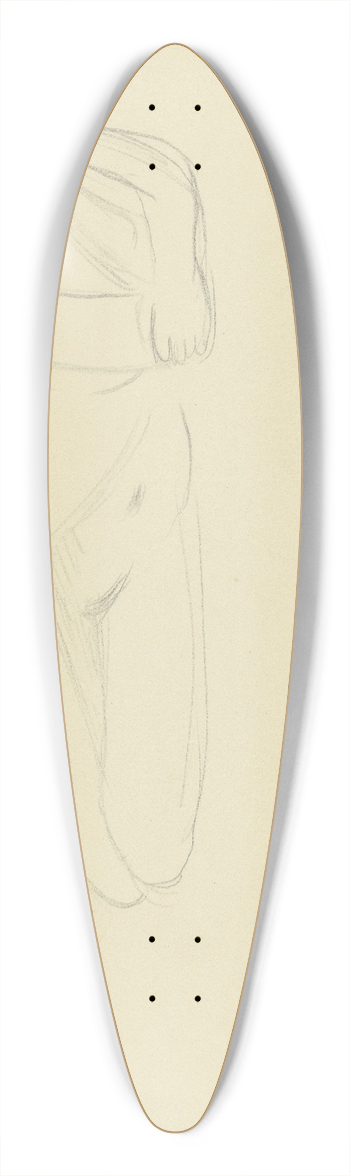 Richard Martin Werner - Female nude, reclining 39.3 inch art pintail longboard deck