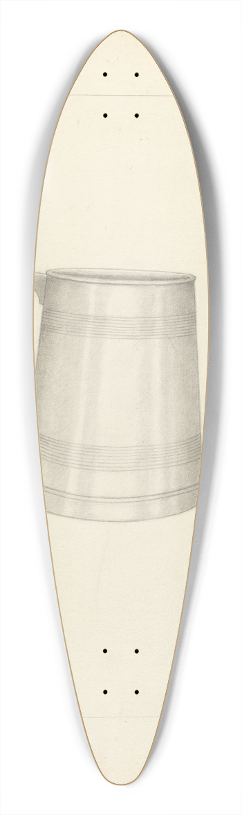 Richard Schoene - Silver Mug 39.3 inch art pintail longboard deck