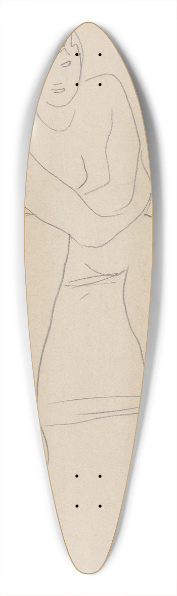 Rik Wouters - Seated Nude 39.3 inch art pintail longboard deck