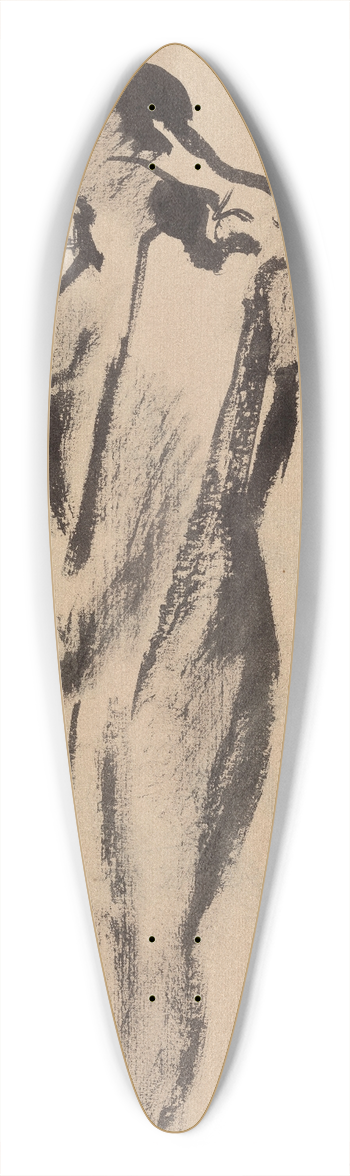 Rik Wouters - Standing Nude 39.3 inch art pintail longboard deck