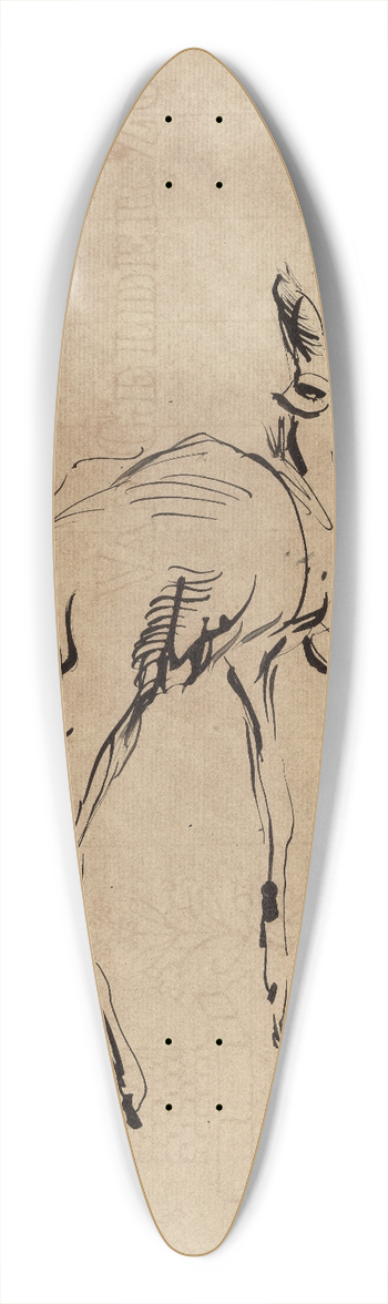Rik Wouters - Young Deer 39.3 inch art pintail longboard deck