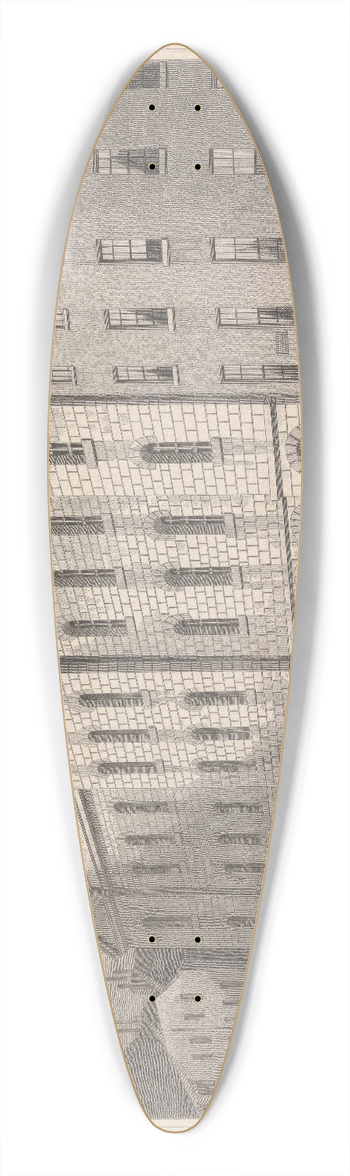Robert Acon - Compter, Giltspur Street 39.3 inch art pintail longboard deck