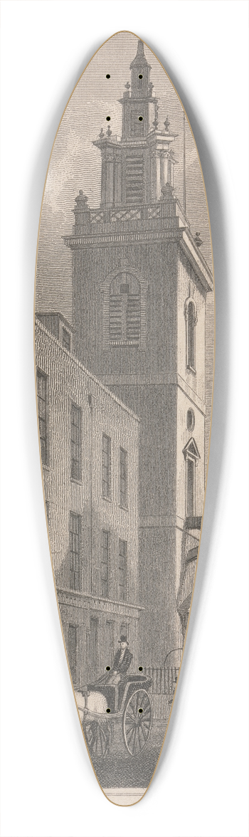 Robert Acon - St. James, Garrick Hill 39.3 inch art pintail longboard deck