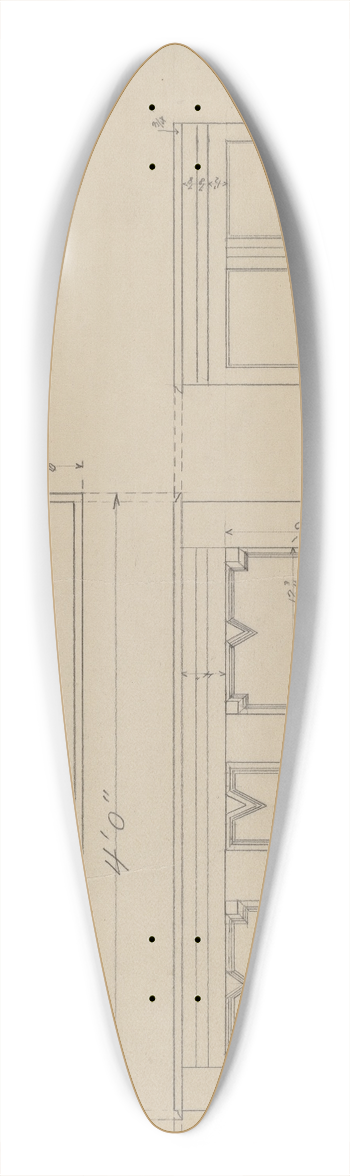 Robert Brigadier - Chest 39.3 inch art pintail longboard deck