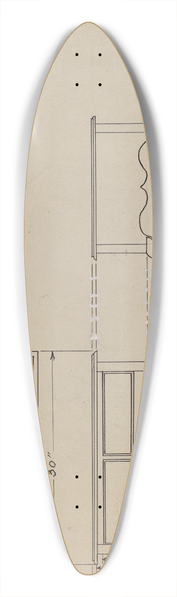 Robert Brigadier - Table 39.3 inch art pintail longboard deck