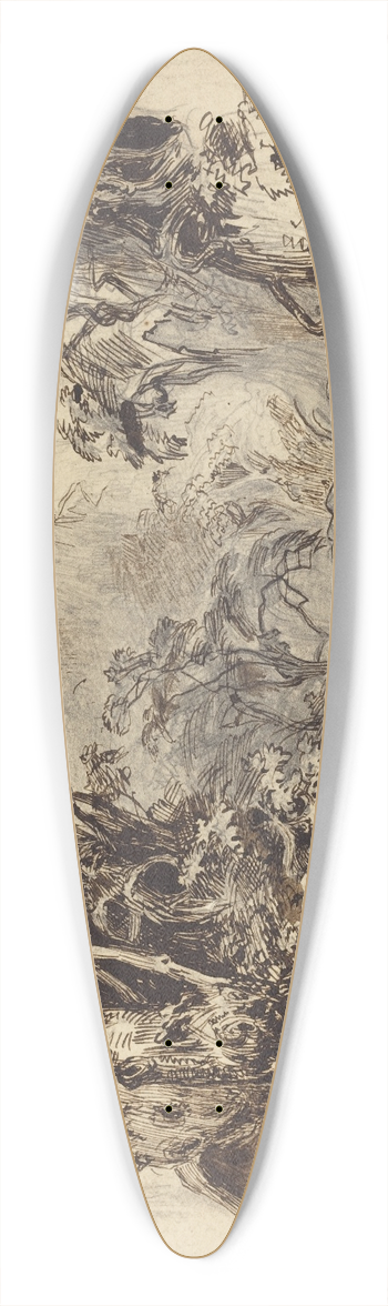 Robert Caney - Castle On A Hill (Set for Sleeping Beauty and the Beast) 39.3 inch art pintail longboard deck