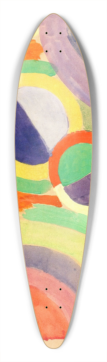 Robert Delaunay - Composition 39.3 inch art pintail longboard deck
