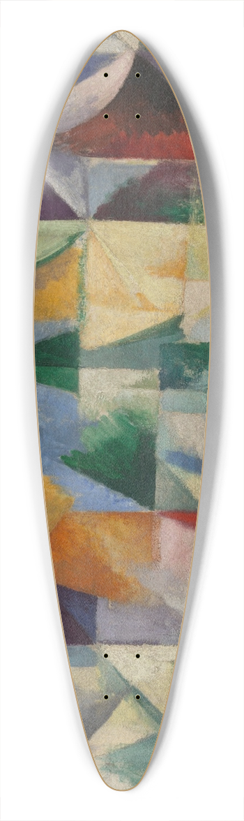 Robert Delaunay - Windows Open Simultaneously 1st Part, 3rd Motif. 39.3 inch art pintail longboard deck