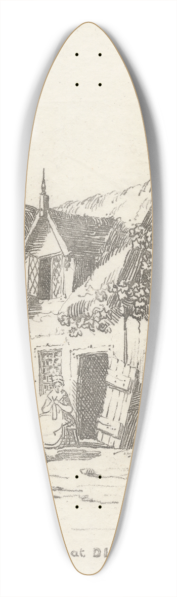 Robert Dixon - Cottage at Diss 39.3 inch art pintail longboard deck