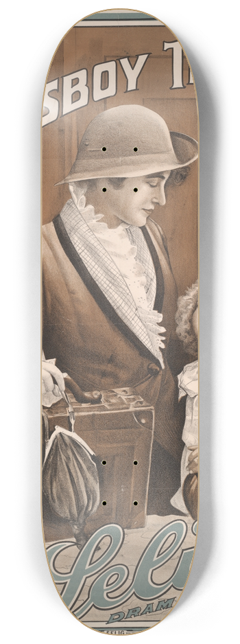 Goes Litho. Co. - The newsboy tenor A message of love. 8.25 inch art skate deck