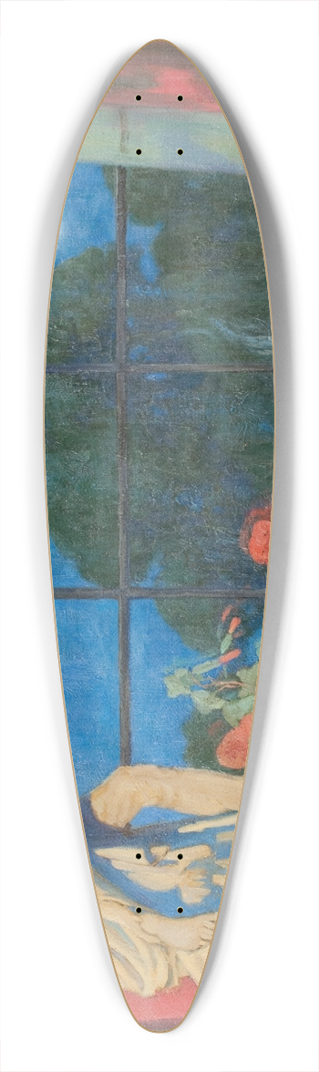 Robert Easton Stuart - From my studio window, Edinburgh 39.3 inch art pintail longboard deck