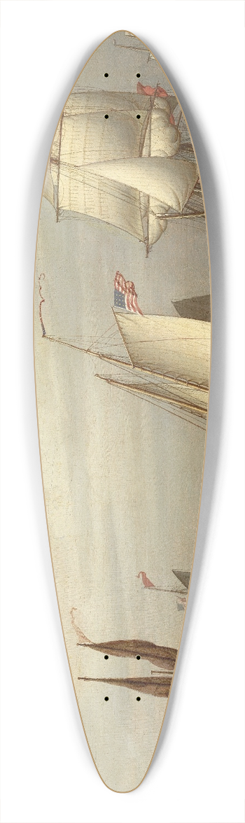 Robert Salmon - Boston Harbor 39.3 inch art pintail longboard deck