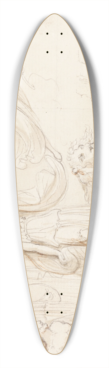 Robert Smirke - An Allegory of Britains Naval Might 39.3 inch art pintail longboard deck