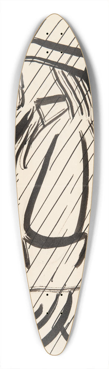 Robert Storm Petersen - Blad Til dagens Flue 39.3 inch art pintail longboard deck