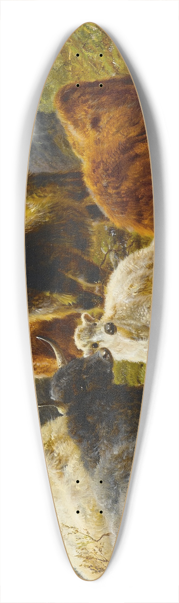 Robert Watson - Highland cattle 39.3 inch art pintail longboard deck