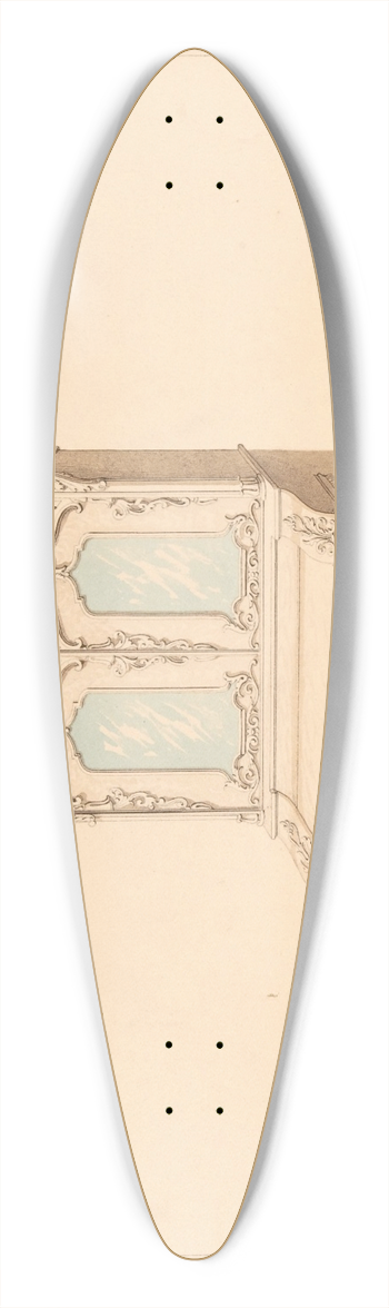 Robert William Hume - Design for Cabinet Pianoforte, Arabesque Style 39.3 inch art pintail longboard deck