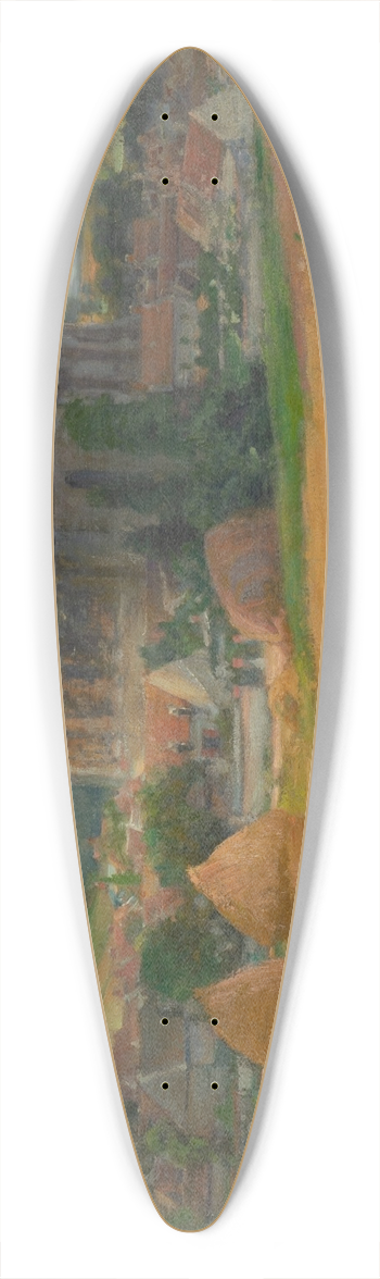 Robert William Vonnoh - Haystacks, Lachant, Ile-de-France 39.3 inch art pintail longboard deck