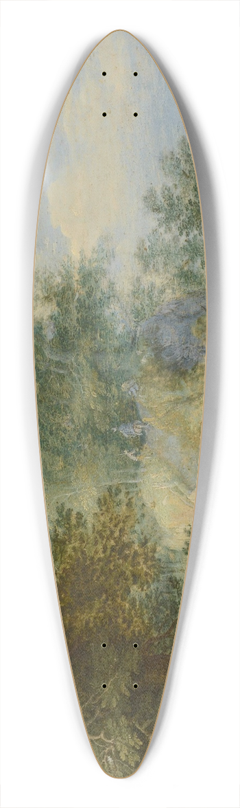 Roelant Savery - Landscape with hunters 39.3 inch art pintail longboard deck
