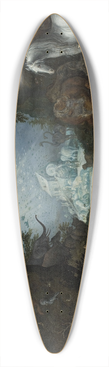 Roelant Savery - Noahs Ark 39.3 inch art pintail longboard deck