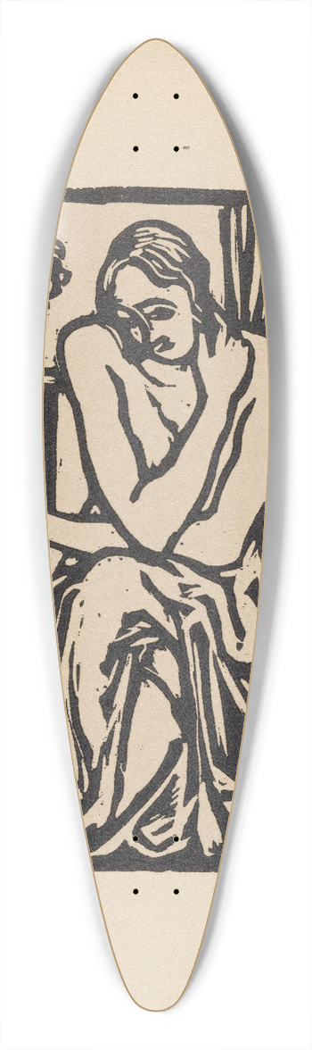 Roger Fry - Interior 39.3 inch art pintail longboard deck