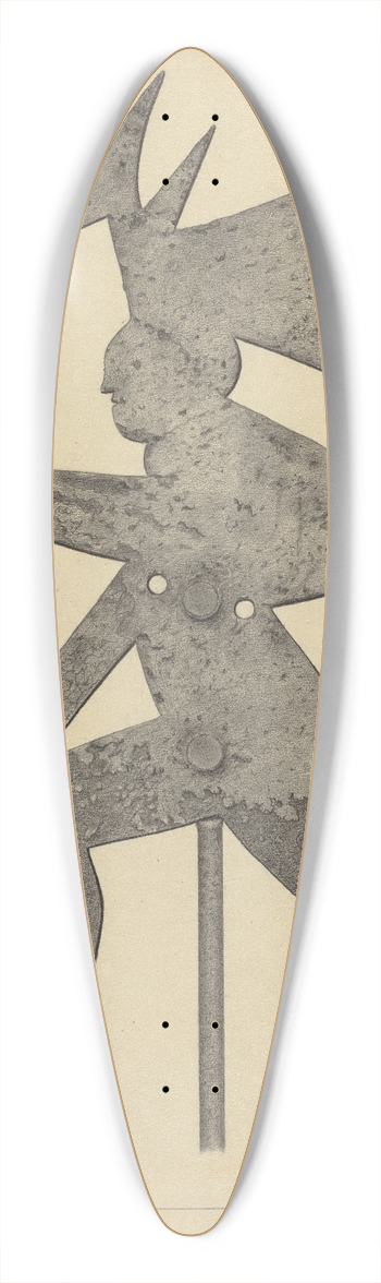 Rollington Campbell - Weather Vane (Indian) 39.3 inch art pintail longboard deck