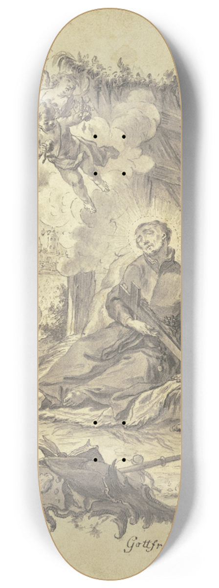Gottfried Eichler the Younger - Der Tod des Heiligen Franz Xaver 8.25 inch art skate deck