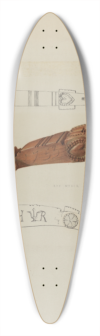 Roy Weber - Pa. German Pie Marker 39.3 inch art pintail longboard deck