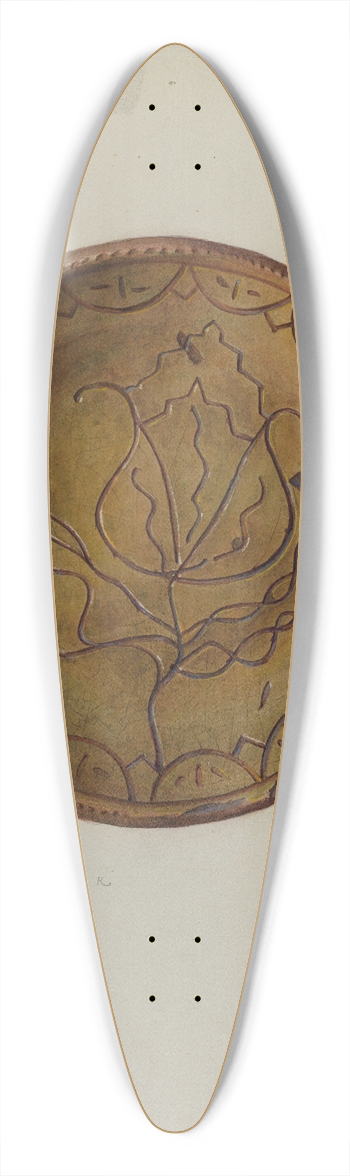 Roy Weber - Pa. German Plate 39.3 inch art pintail longboard deck