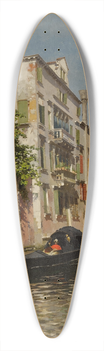 Rubens Santoro - A Venetian Canal 39.3 inch art pintail longboard deck