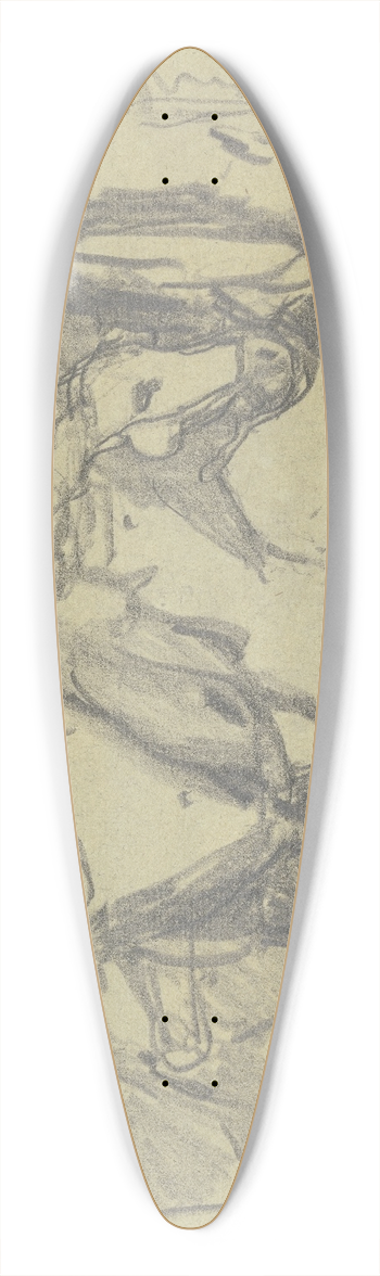 Rudolf Gudden - Donkey driver 39.3 inch art pintail longboard deck