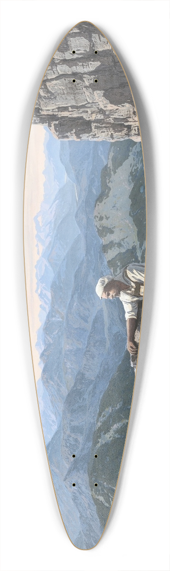 Rudolf Reschreiter - Der Knstler auf dem Plankenstein 39.3 inch art pintail longboard deck