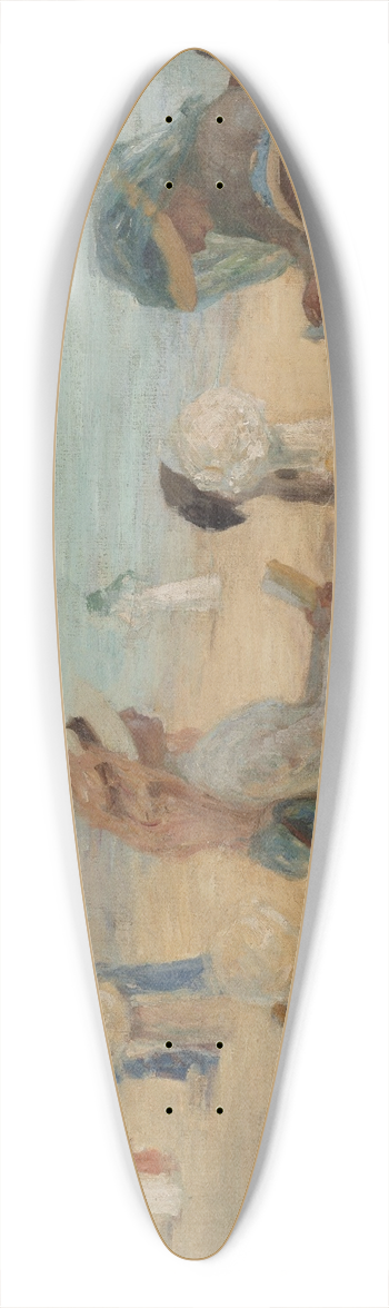 Rupert Bunny - On the beach (Royan) 39.3 inch art pintail longboard deck