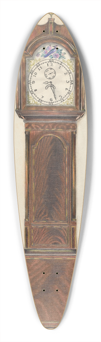 Ruth Bialostosky - Clock 39.3 inch art pintail longboard deck