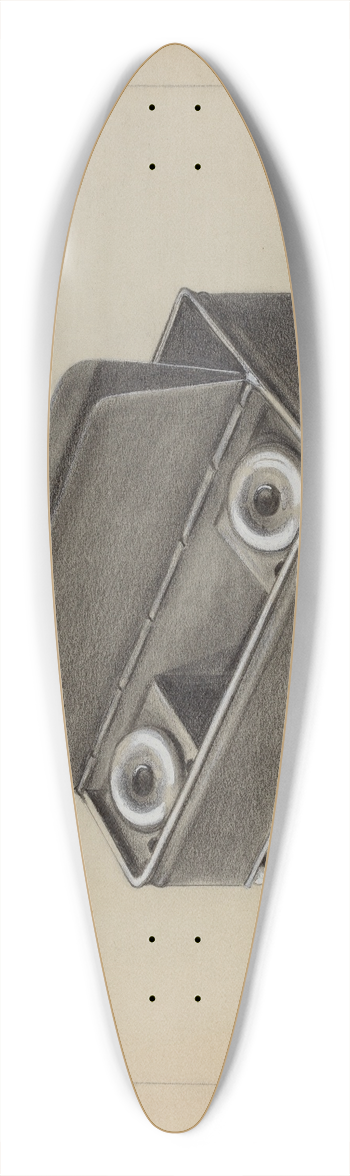 Salvatore Borrazzo - Pewter Inkwell 39.3 inch art pintail longboard deck